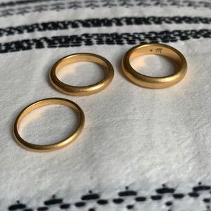 Madewell chunky stacking rings